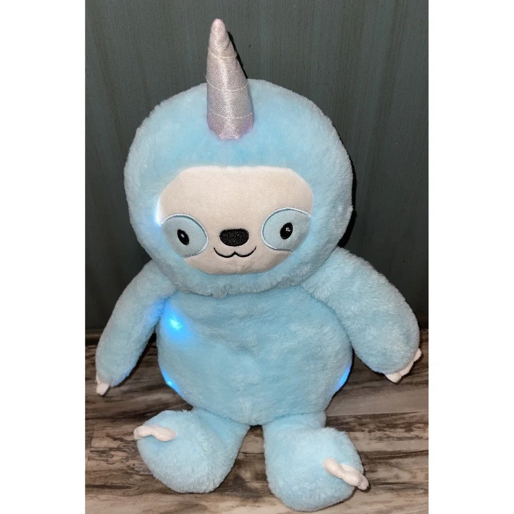 2020 FOA SCHWARZ GLOW BRIGHTS BLUE SLOTH UNICORN LIGHTS & SOUNDS 16